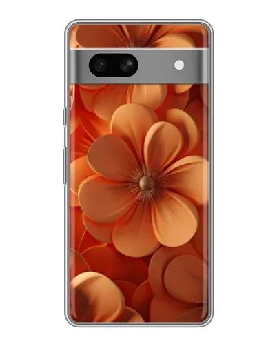 Чехол для Google Pixel 7A с картинкой «Оранжевый макро цветок»