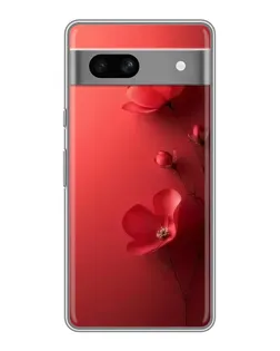 Чехол для Google Pixel 7A с картинкой «Маковые соцветия»