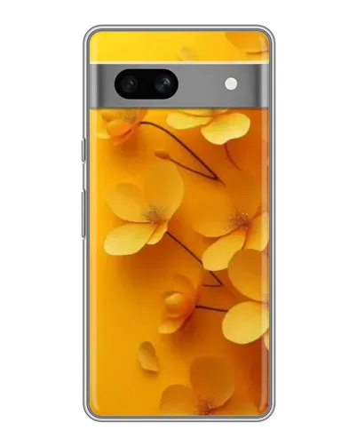 Чехол для Google Pixel 7A с картинкой «Золотые лепестки»