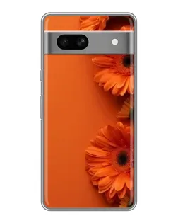 Чехол для Google Pixel 7A с картинкой «Оранжевые герберы»