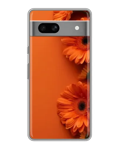 Чехол для Google Pixel 7A с картинкой «Оранжевые герберы»