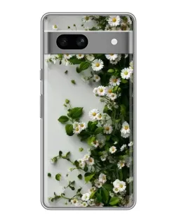 Чехол для Google Pixel 7A с картинкой «Ветка мелких белых цветов»
