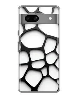 Чехол для Google Pixel 7A с картинкой «Белая объемная сетка»