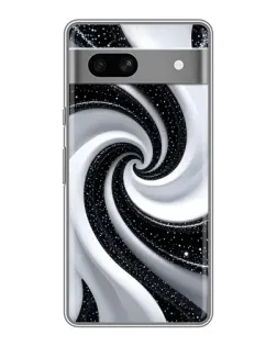 Чехол для Google Pixel 7A с картинкой «Черно-белая спираль»