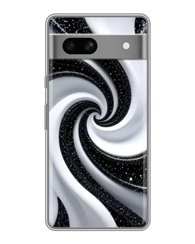 Чехол для Google Pixel 7A с картинкой «Черно-белая спираль»