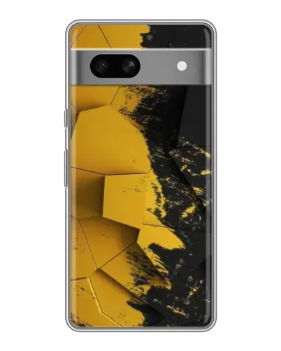 Чехол для Google Pixel 7A с картинкой «Золотые осколки геометрии»
