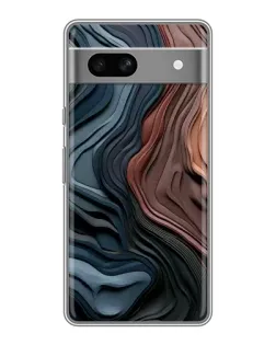 Чехол для Google Pixel 7A с картинкой «Цветные волны каньона»