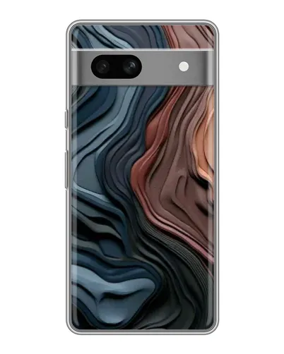 Чехол для Google Pixel 7A с картинкой «Цветные волны каньона»
