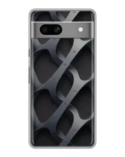 Чехол для Google Pixel 7A с картинкой «Объемное серое плетение»