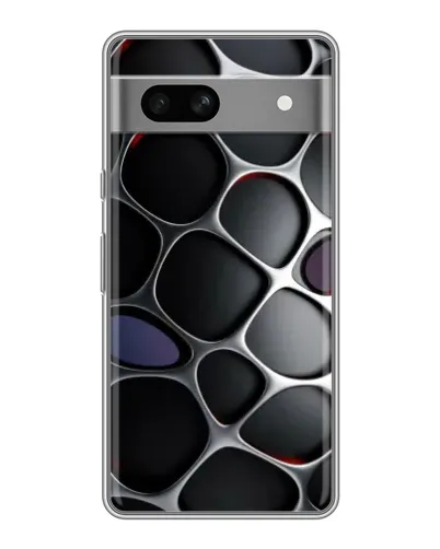 Чехол для Google Pixel 7A с картинкой «Объемная темная решетка»