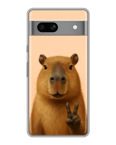 Чехол для Google Pixel 7A с картинкой «Капибара виктория»