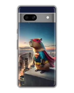 Чехол для Google Pixel 7A с картинкой «Капи-мен супергерой»