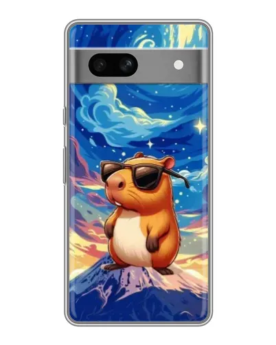 Чехол для Google Pixel 7A с картинкой «Капибара Ван Гога»