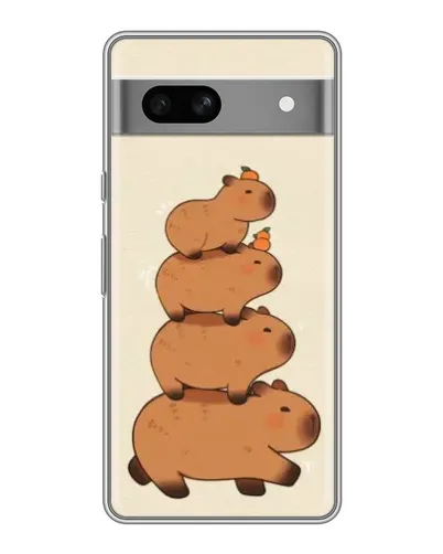 Чехол для Google Pixel 7A с картинкой «Башня из капибар»