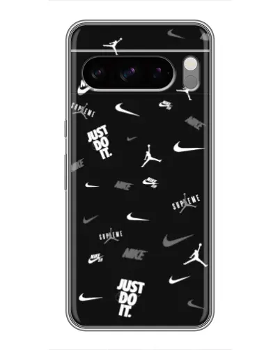 Чехол для Google Pixel 8 Pro с картинкой «Nike Black Pattern»