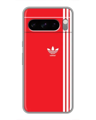 Чехол для Google Pixel 8 Pro с картинкой «Красный минимализм Adidas»