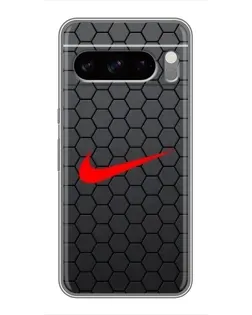 Чехол для Google Pixel 8 Pro с картинкой «Nike — карбоновая сетка»