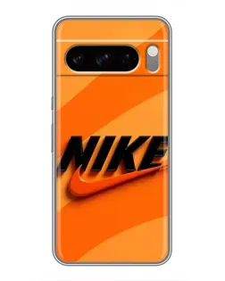 Чехол для Google Pixel 8 Pro с картинкой «Оранжевый драйв Nike»