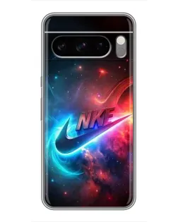 Чехол для Google Pixel 8 Pro с картинкой «Огненный логотип Nike»