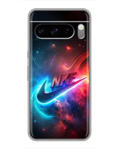 Чехол для Google Pixel 8 Pro с картинкой «Огненный логотип Nike»