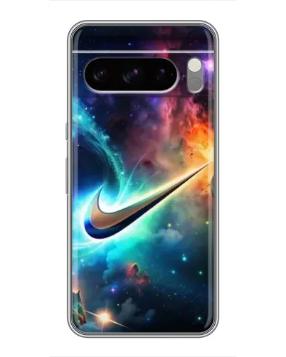 Чехол для Google Pixel 8 Pro с картинкой «Космический Nike Swoosh»