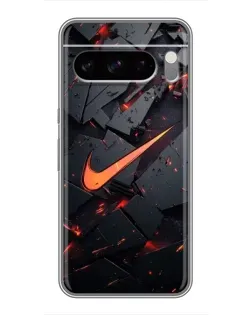 Чехол для Google Pixel 8 Pro с картинкой «Nike — эффект разломов»