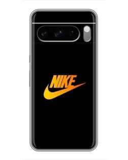 Чехол для Google Pixel 8 Pro с картинкой «Золотой логотип Nike»
