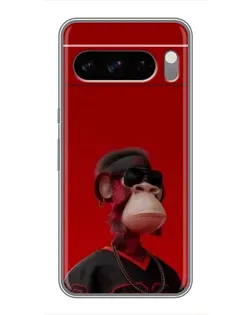 Чехол для Google Pixel 8 Pro с картинкой «Bored Ape в красном»