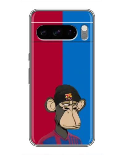 Чехол для Google Pixel 8 Pro с картинкой «Bored Ape — фанат Барсы»