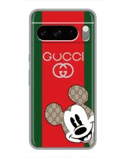 Чехол для Google Pixel 8 Pro с картинкой «Gucci — полосы и Микки»