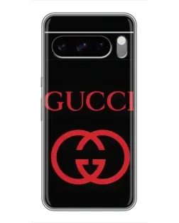 Чехол для Google Pixel 8 Pro с картинкой «Gucci — красный логотип»