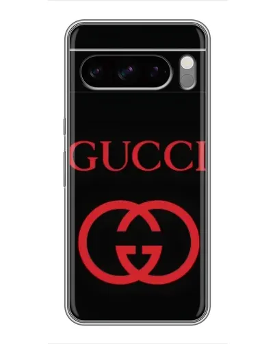 Чехол для Google Pixel 8 Pro с картинкой «Gucci — красный логотип»