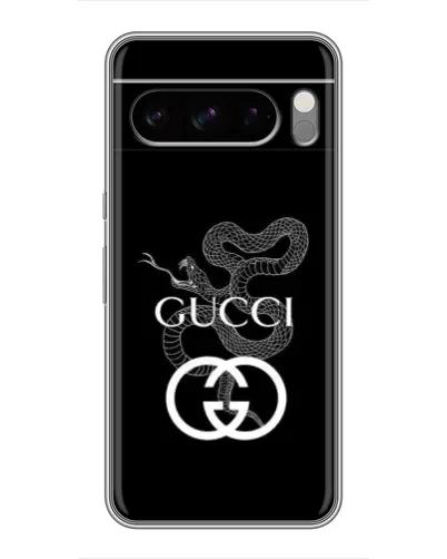 Чехол для Google Pixel 8 Pro с картинкой «Gucci — серебряная змея»