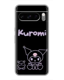 Чехол для Google Pixel 8 Pro с картинкой «Kuromi — черный минимализм»