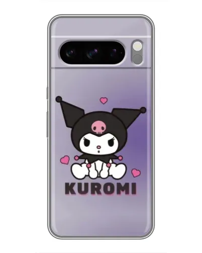 Чехол для Google Pixel 8 Pro с картинкой «Kuromi — фиолетовый арт»