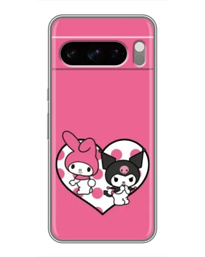 Чехол для Google Pixel 8 Pro с картинкой «Kuromi и My Melody»