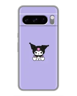 Чехол для Google Pixel 8 Pro с картинкой «Kuromi — фиолетовый минимализм»