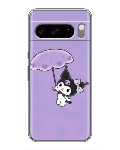 Чехол для Google Pixel 8 Pro с картинкой «Kuromi с зонтиком»