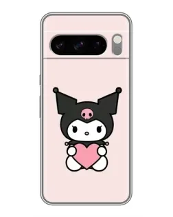 Чехол для Google Pixel 8 Pro с картинкой «Kuromi и сердце»