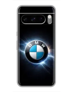 Чехол для Google Pixel 8 Pro с картинкой «BMW — неоновое сияние»