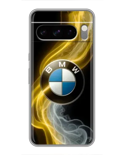 Чехол для Google Pixel 8 Pro с картинкой «Золотистый дым BMW»