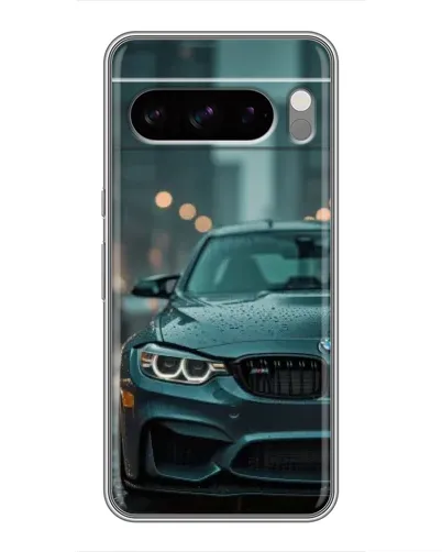 Чехол для Google Pixel 8 Pro с картинкой «BMW в огнях города»