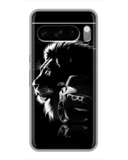 Чехол для Google Pixel 8 Pro с картинкой «BMW и лев»