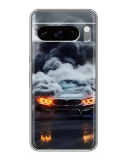 Чехол для Google Pixel 8 Pro с картинкой «BMW в дыму»