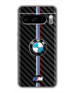 Чехол для Google Pixel 8 Pro с картинкой «Эмблема BMW и карбон»