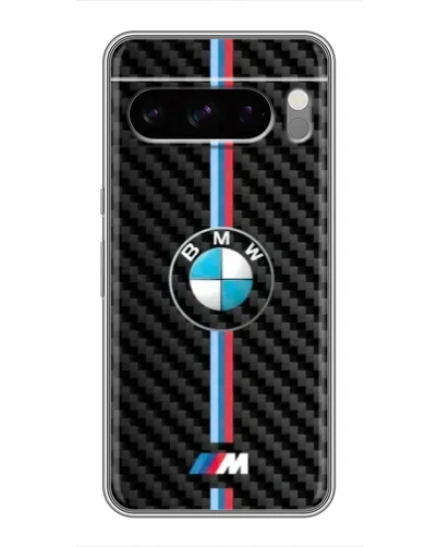 Чехол для Google Pixel 8 Pro с картинкой «Эмблема BMW и карбон»
