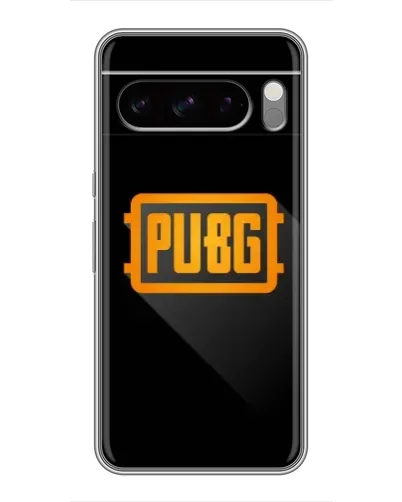 Чехол для Google Pixel 8 Pro с картинкой «PUBG — рамка лого»