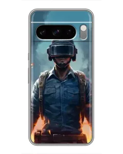 Чехол для Google Pixel 8 Pro с картинкой «PUBG — реалистичный герой»
