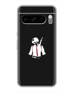 Чехол для Google Pixel 8 Pro с картинкой «PUBG — силуэт воина»
