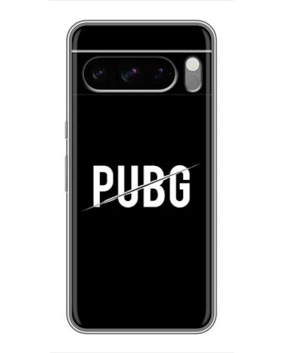 Чехол для Google Pixel 8 Pro с картинкой «PUBG — белый логотип»